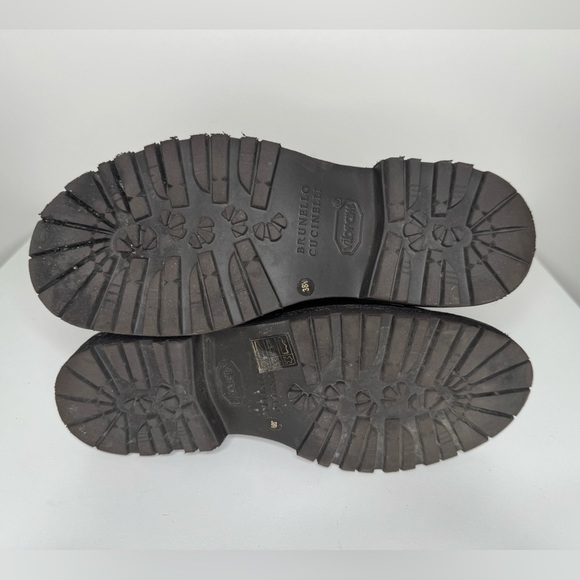 Brunello Cucinelli Monili Leather Combat Brown Boots - Refined Elegance - Picture 8 of 9